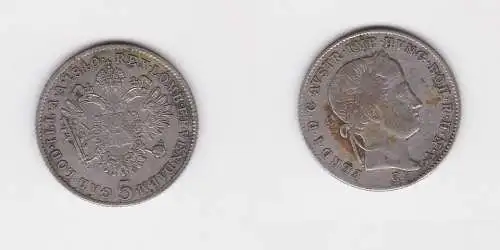 5 Kreuzer Silber Münze Österreich Ferdinand I. 1840 (126838)