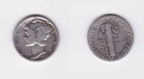 1 Dime Silber Münze USA 1943 Liberty (127013)