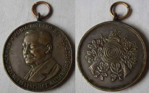 Medaille König Richard II. private Schützengesellschaft Waldenburg 1928 (148339)