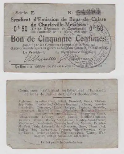 25 Centimes Banknote Notgeld Frankreich Charleville-Mézières 11.3.1916 (136732)