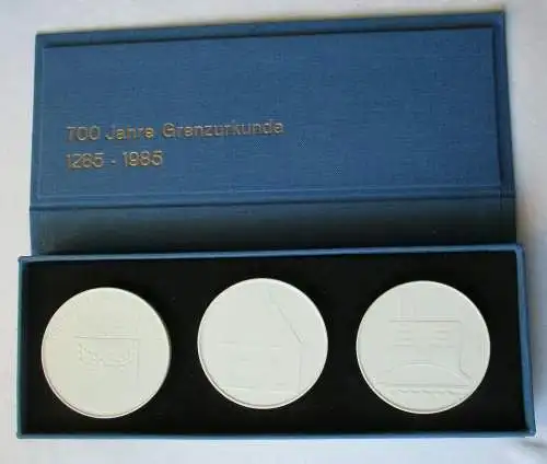 DDR Medaillen 700 Jahre Grenzurkunde Fürstenwalde Spree 1285 - 1985 (103627)