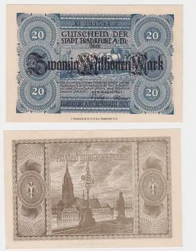 20 Millionen Mark Banknote Stadt Frankfurt a.M. 20.8.1923 (121359)