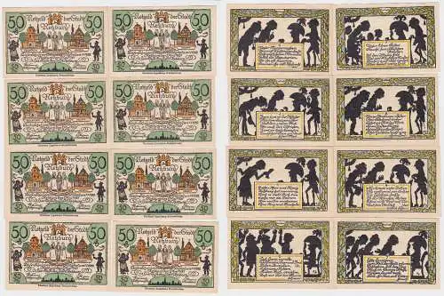 8 Banknoten Notgeld Sparkasse der Stadt Rehburg 1.5.1921 (120387)