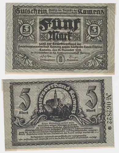 5 Mark Banknote Notgeld Amtshauptmannschaft Kamenz 1918 (118998)