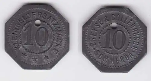 Zink Kleingeldersatzmarke 10 Sömmerda Dreyse & Collenbusch (121131)