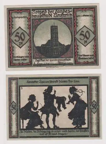 50 Pfennig Banknoten Notgeld Stadt Neustrelitz 1.10.1921 (153855)