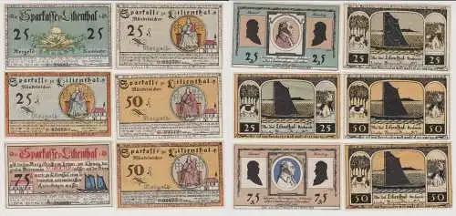 6 Banknoten Notgeld Sparkasse zu Lilienthal 1921 (152712)