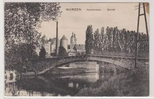 20316 Feldpost AK Wurzen - Kamelbrücke und Schloss 1915