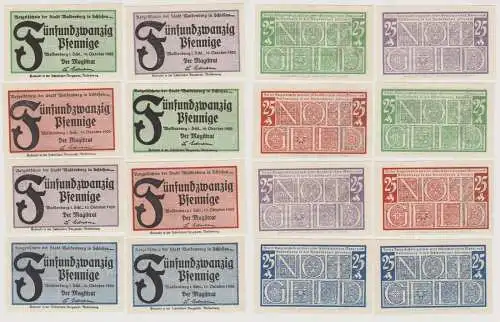 8 Banknoten Notgeld Stadt Waldenburg Wałbrzych 1920 (155873)