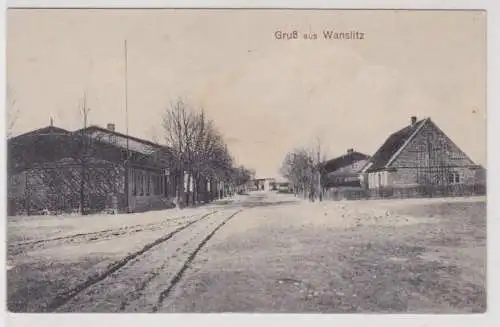 98548 Ak Gruß aus Wanslitz Dorfansicht um 1910