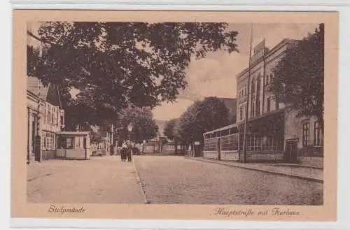 93043 Ak Stolpmünde (Ustka) - Hauptstraße mit Kurhaus, Straßenansicht