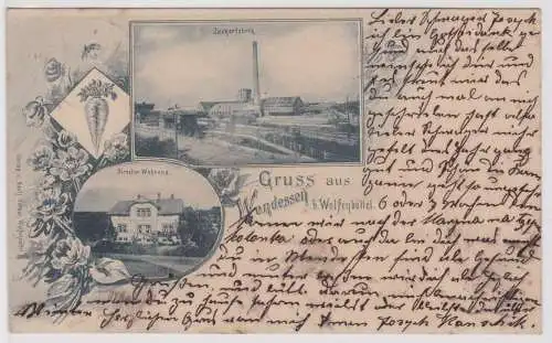 94318 Ak Gruss aus Wendessen bei Wolfenbüttel Zuckerfabrik usw. 1904