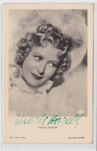 93806 Autograph Karte BAVARIA Star Schauspielerin Marte Harell um 1940