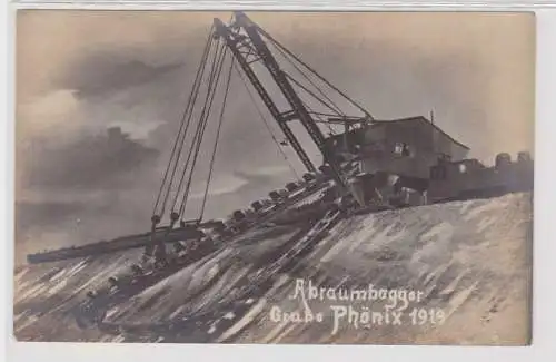 36187 Foto Ak Mumsdorf Abraumbagger Grube Phönix 1919