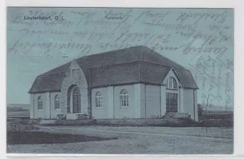 52242 Ak Leutersdorf Oberlausitz Turnhalle 1913