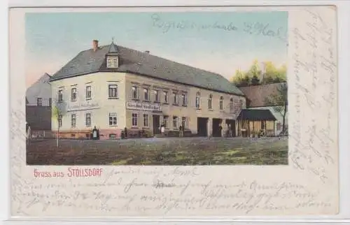 38008 Ak Gruß aus Stollsdorf Gasthof 1907