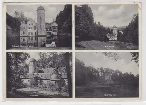 52269 Mehrbild Ak Schloß Mespelbrunn mit Schloßwirtschaft 1934