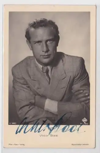 94059 Autograph Karte UFA Star Schauspieler Viktor Staal um 1940