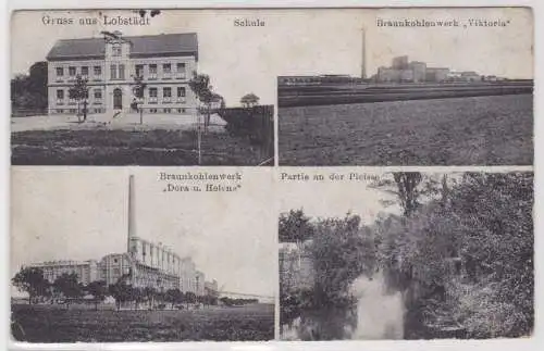 23397 Mehrbild Ak Gruß aus Lobstädt Braunkohlenwerke usw. 1915