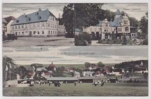 64865 Mehrbild Ak Lippersdorf im Erzgebirge Gasthof usw. 1916