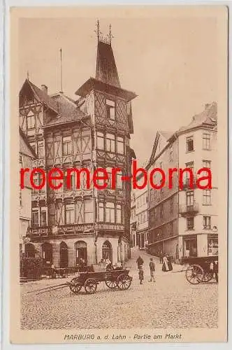 76145 Ak Marburg a.d. Lahn Partie am Markt um 1920