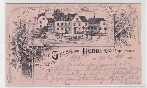 82299 Ak Gruß aus Horburg (Argentovaria) Restauration 1899