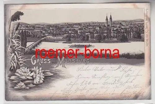 79098 Ak Lithographie Gruß aus Moosburg 1899