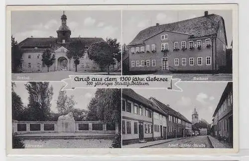 91991 Mehrbild Ak Gruß aus dem 1300jähr.Gebesee 1940