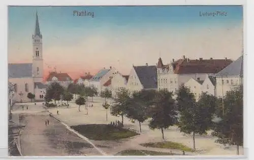 72012 Feldpost Ak Plattling Luwig Platz 1916