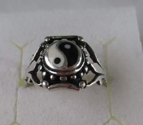 eleganter 925er Sterling Silber Ring Yin und Yang Emblem (155523)