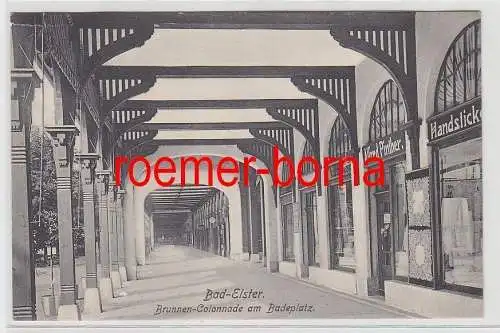76553 Ak Bad Elster Brunnen-Colonnade am Badeplatz 1911