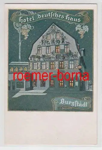 75478 Ak Burgstädt in Sachsen Hotel Deutsches Haus um 1930