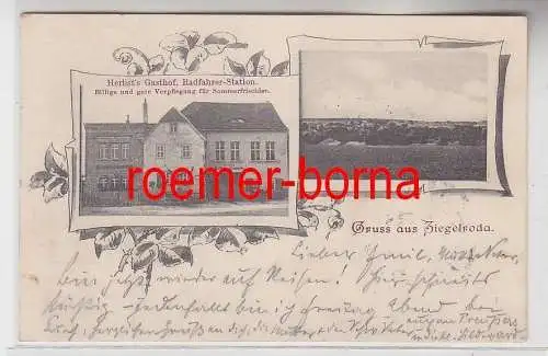 76204 Mehrbild Ak Gruss aus Ziegelroda Herbert´s Gasthof Radfahrer-Station 1899