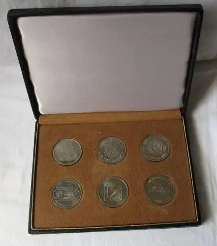 VE Braunkohlenkombinat Bitterfeld Etui mit 6 DDR Medaillen Braunkohle (126364)