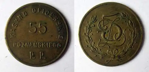 5 złotych Kasyno Oficerskie 55 Poznańskiego Poznański Pułk Piechoty (158249)