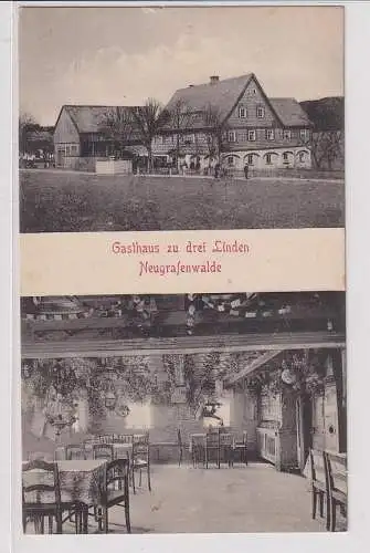 74433 Mehrbild Ak Neugrafenwalde Nové Hraběcí Gasthaus zu drei Linden 1943