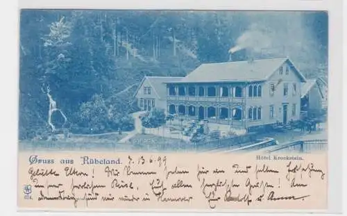 908168 Ak Gruss aus Rübeland - Hotel Krockstein 1899