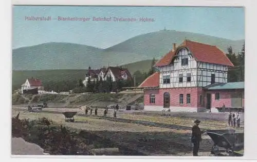 908162 Ak Halberstadt - Blankenburger Bahnhof Dreiannen-Hohne um 1930