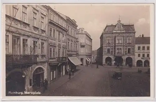 50096 Ak Rumburg Rumburk - Partie am Marktplatz 1923