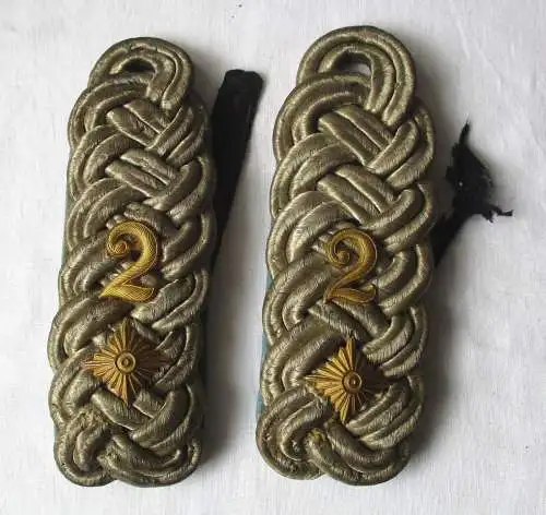 Kaiserreich Paar Schulterstücke Oberstleutnant mit Metallauflage 2  (160851)