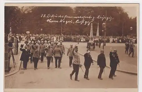 06033 Foto 18. deutsches Reichsfeuerwehrfest Leipzig Parade 1913