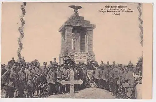 908215 Ak Einweihungsfeier des Kriegerdenkmals in Wloclawek (Polen) um 1920