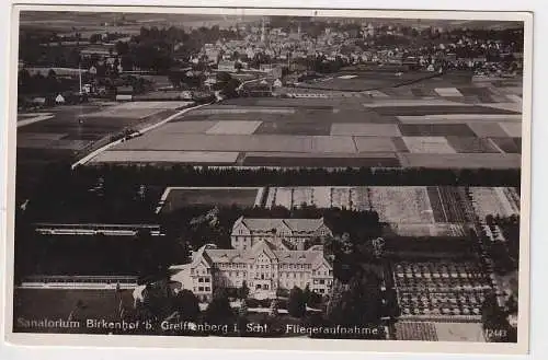 908216 Ak Sanatorium Birkenhof bei Greiffenberg in Schlesien Fliegeraufnahme1938