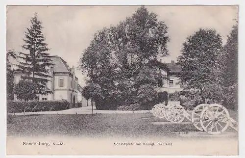70700 Ak Sonnenburg Neumark Schloßplatz mit königlichem Rentamt 1910
