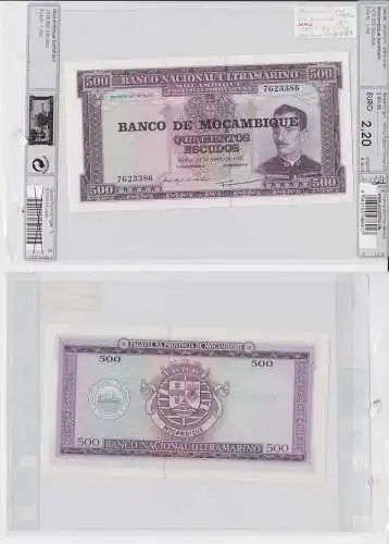 500 Escudos Banknote Mosambik Moçambique 1967 bankfrisch UNC Pick 118a (138088)