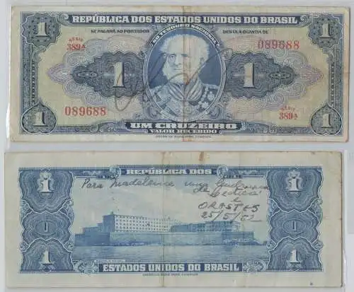 1 Cruzeiro Banknote Brasilien (1954-1958) Pick 150 (146992)