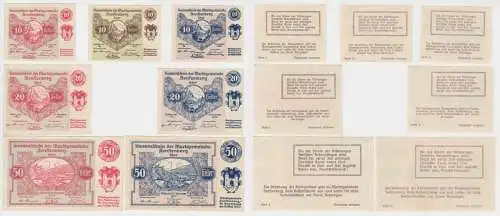 7 Banknoten 5 bis 50 Heller Notgeld Gemeinde Senftenberg 1920 (154790)