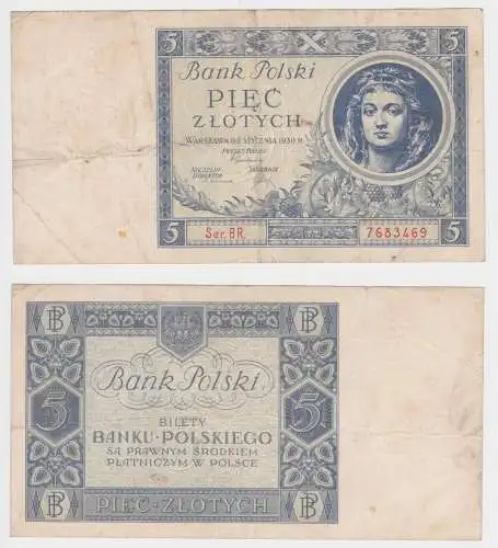 5 Zloty Banknote Polen 1.2.1930 Pick 73 (153244)