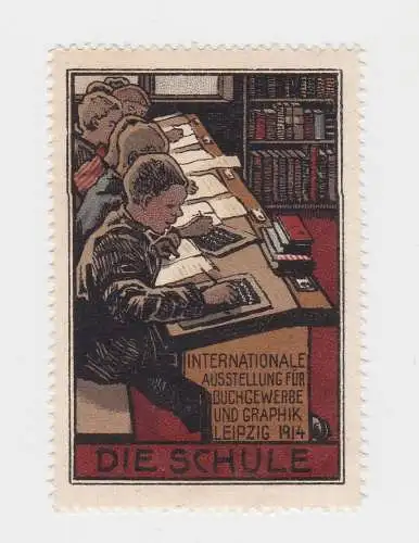 seltene Vignette Internationale Ausstellung für Buchgewerbe Leipzig 1914 (86227)