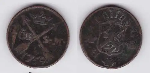 2 Öre Kupfer Münze Schweden 1759 (120081)